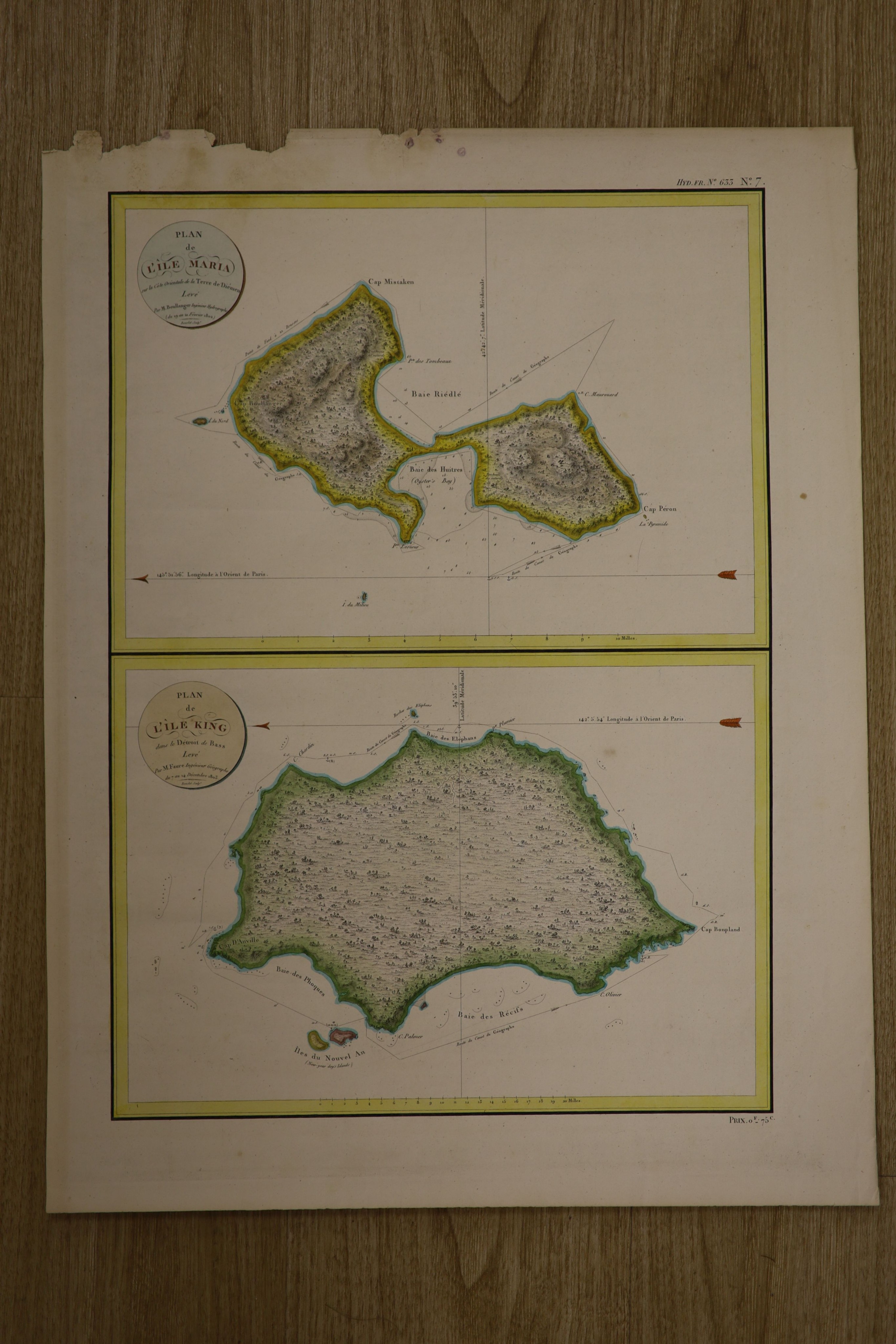 A folio of 19th century maps of Tasmania